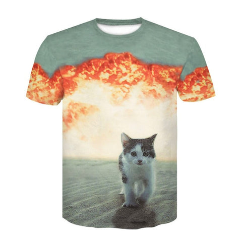 Cat Lady T-shirt Women's Short Sleeves Top 3d Harajuku Tees Top Plus Size Animal T-shirt t shirt Women XS-4XL 2020 Summer