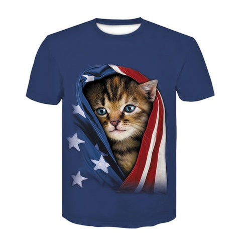 Cat Lady T-shirt Women's Short Sleeves Top 3d Harajuku Tees Top Plus Size Animal T-shirt t shirt Women XS-4XL 2020 Summer
