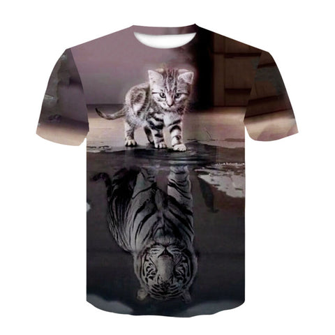 Cat Lady T-shirt Women's Short Sleeves Top 3d Harajuku Tees Top Plus Size Animal T-shirt t shirt Women XS-4XL 2020 Summer