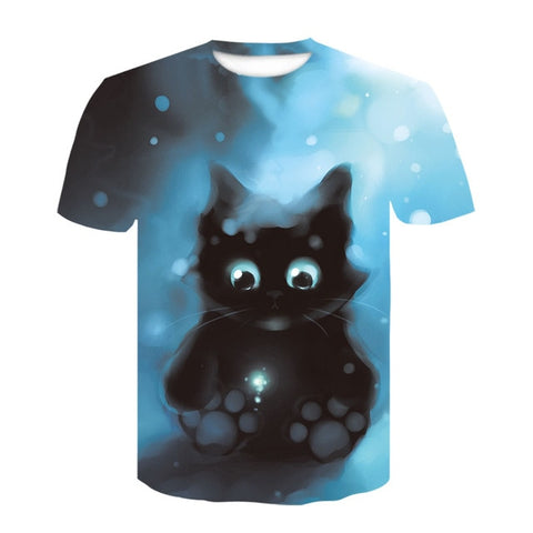 Cat Lady T-shirt Women's Short Sleeves Top 3d Harajuku Tees Top Plus Size Animal T-shirt t shirt Women XS-4XL 2020 Summer