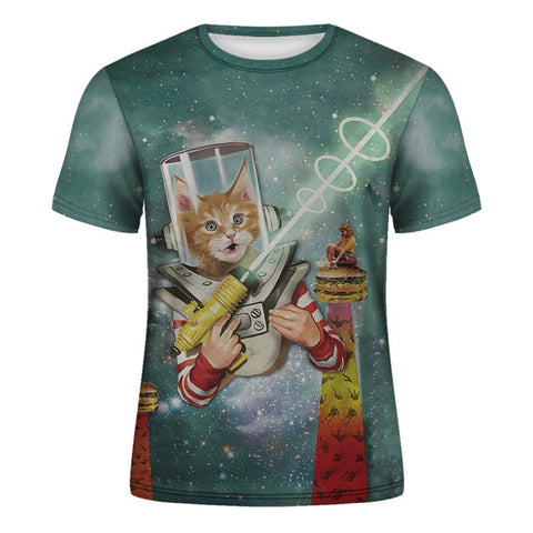Cat Lady T-shirt Women's Short Sleeves Top 3d Harajuku Tees Top Plus Size Animal T-shirt t shirt Women XS-4XL 2020 Summer