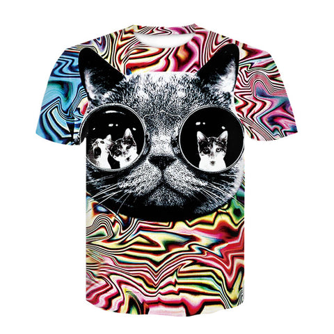 Cat Lady T-shirt Women's Short Sleeves Top 3d Harajuku Tees Top Plus Size Animal T-shirt t shirt Women XS-4XL 2020 Summer