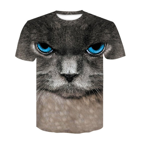 Cat Lady T-shirt Women's Short Sleeves Top 3d Harajuku Tees Top Plus Size Animal T-shirt t shirt Women XS-4XL 2020 Summer