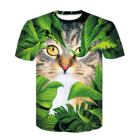 Cat Lady T-shirt Women's Short Sleeves Top 3d Harajuku Tees Top Plus Size Animal T-shirt t shirt Women XS-4XL 2020 Summer