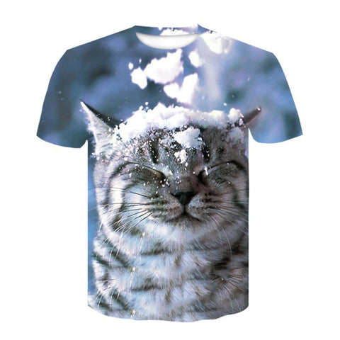 Cat Lady T-shirt Women's Short Sleeves Top 3d Harajuku Tees Top Plus Size Animal T-shirt t shirt Women XS-4XL 2020 Summer