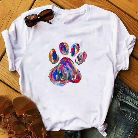 Women 2020 Ladies Graphic Female Womens Top T Shirt Cat Lover Cool Flower Animal Print Pet Lady Clothing T-shirts Tee T-Shirt