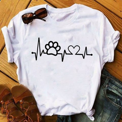 Women 2020 Ladies Graphic Female Womens Top T Shirt Cat Lover Cool Flower Animal Print Pet Lady Clothing T-shirts Tee T-Shirt